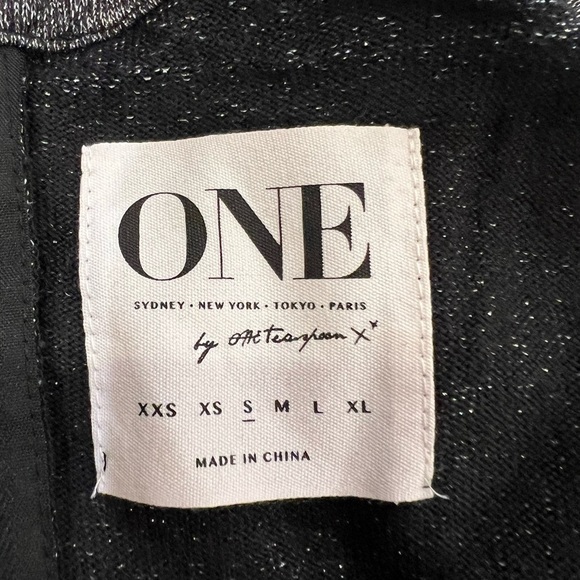 One Teaspoon Charcoal Bodycon Midi Dress Mock Neck Zipper back Shimmer Small NWT - Picture 7 of 11